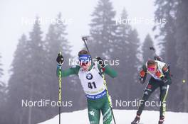 06.12.2018, Pokljuka, Slovenia (SLO): Lukas Hofer (ITA) - IBU world cup biathlon, individual men, Pokljuka (SLO). www.nordicfocus.com. © Manzoni/NordicFocus. Every downloaded picture is fee-liable.