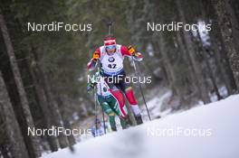 06.12.2018, Pokljuka, Slovenia (SLO): Simon Eder (AUT) - IBU world cup biathlon, individual men, Pokljuka (SLO). www.nordicfocus.com. © Manzoni/NordicFocus. Every downloaded picture is fee-liable.