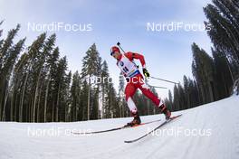 06.12.2018, Pokljuka, Slovenia (SLO): Scott Gow (CAN) - IBU world cup biathlon, individual men, Pokljuka (SLO). www.nordicfocus.com. © Manzoni/NordicFocus. Every downloaded picture is fee-liable.