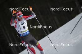 09.12.2018, Pokljuka, Slovenia (SLO): Simon Eder (AUT) - IBU world cup biathlon, pursuit men, Pokljuka (SLO). www.nordicfocus.com. © Manzoni/NordicFocus. Every downloaded picture is fee-liable.