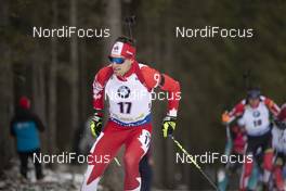 09.12.2018, Pokljuka, Slovenia (SLO): Christian Gow (CAN) - IBU world cup biathlon, pursuit men, Pokljuka (SLO). www.nordicfocus.com. © Manzoni/NordicFocus. Every downloaded picture is fee-liable.