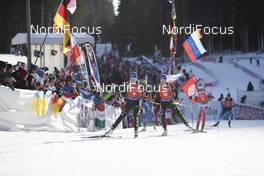 09.12.2018, Pokljuka, Slovenia (SLO): Franziska Preuss (GER), Anna Weidel (GER), (l-r) - IBU world cup biathlon, pursuit women, Pokljuka (SLO). www.nordicfocus.com. © Manzoni/NordicFocus. Every downloaded picture is fee-liable.