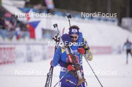 02.12.2018, Pokljuka, Slovenia (SLO): Anastasiya Merkushyna (UKR), Artem Tyshchenko (UKR), (l-r) - IBU World Cup Biathlon, single mixed relay, Pokljuka (SLO). www.nordicfocus.com. © Manzoni/NordicFocus. Every downloaded picture is fee-liable.