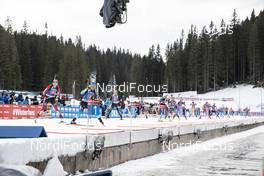 02.12.2018, Pokljuka, Slovenia (SLO): Lisa Theresa Hauser (AUT), Anais Chevalier (FRA), Franziska Hildebrand (GER), Anastasiya Merkushyna (UKR), (l-r) - IBU World Cup Biathlon, single mixed relay, Pokljuka (SLO). www.nordicfocus.com. © Manzoni/NordicFocus. Every downloaded picture is fee-liable.