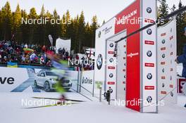 07.12.2018, Pokljuka, Slovenia (SLO): Event Feature: undefined athlete competes out of the startgate - IBU world cup biathlon, sprint men, Pokljuka (SLO). www.nordicfocus.com. © Manzoni/NordicFocus. Every downloaded picture is fee-liable.