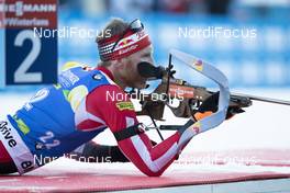 07.12.2018, Pokljuka, Slovenia (SLO): Simon Eder (AUT) - IBU world cup biathlon, sprint men, Pokljuka (SLO). www.nordicfocus.com. © Manzoni/NordicFocus. Every downloaded picture is fee-liable.