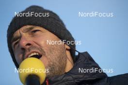 15.12.2018, Hochfilzen, Austria (AUT): Stefan Steinacher (AUT) announcer  - IBU world cup biathlon, pursuit men, Hochfilzen (AUT). www.nordicfocus.com. © Manzoni/NordicFocus. Every downloaded picture is fee-liable.