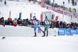 15.12.2018, Hochfilzen, Austria (AUT): Ekaterina Yurlova-Percht (RUS), Lisa Vittozzi (ITA), (l-r) - IBU world cup biathlon, pursuit women, Hochfilzen (AUT). www.nordicfocus.com. © Manzoni/NordicFocus. Every downloaded picture is fee-liable.