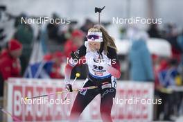 15.12.2018, Hochfilzen, Austria (AUT): Ingrid Landmark Tandrevold (NOR) - IBU world cup biathlon, pursuit women, Hochfilzen (AUT). www.nordicfocus.com. © Manzoni/NordicFocus. Every downloaded picture is fee-liable.