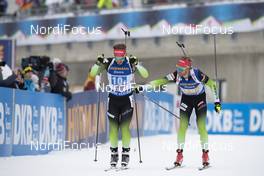 16.12.2018, Hochfilzen, Austria (AUT): Mitja Drinovec (SLO), Klemen Bauer (SLO), (l-r) - IBU world cup biathlon, relay men, Hochfilzen (AUT). www.nordicfocus.com. © Manzoni/NordicFocus. Every downloaded picture is fee-liable.
