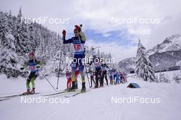 16.12.2018, Hochfilzen, Austria (AUT): Miha Dovzan (SLO), Scott Gow (CAN), Artem Tyshchenko (UKR), (l-r) - IBU world cup biathlon, relay men, Hochfilzen (AUT). www.nordicfocus.com. © Manzoni/NordicFocus. Every downloaded picture is fee-liable.
