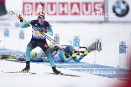 16.12.2018, Hochfilzen, Austria (AUT): Quentin Fillon Maillet (FRA) - IBU world cup biathlon, relay men, Hochfilzen (AUT). www.nordicfocus.com. © Manzoni/NordicFocus. Every downloaded picture is fee-liable.