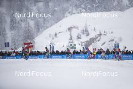 16.12.2018, Hochfilzen, Austria (AUT): Vanessa Hinz (GER), Lisa Vittozzi (ITA), Anais Chevalier (FRA), Evgeniya Pavlova (RUS), Linn Persson (SWE), Eva Puskarcikova (CZE), (l-r) - IBU world cup biathlon, relay women, Hochfilzen (AUT). www.nordicfocus.com. © Manzoni/NordicFocus. Every downloaded picture is fee-liable.