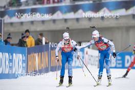 16.12.2018, Hochfilzen, Austria (AUT): Suvi Minkkinen (FIN), Venla Lehtonen (FIN), (l-r) - IBU world cup biathlon, relay women, Hochfilzen (AUT). www.nordicfocus.com. © Manzoni/NordicFocus. Every downloaded picture is fee-liable.