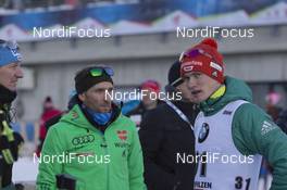 14.12.2018, Hochfilzen, Austria (AUT): Andi Stitzl (GER), Benedikt Doll (GER), (l-r) - IBU world cup biathlon, sprint men, Hochfilzen (AUT). www.nordicfocus.com. © Manzoni/NordicFocus. Every downloaded picture is fee-liable.