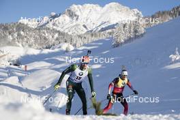 14.12.2018, Hochfilzen, Austria (AUT): Johannes Kuehn (GER), Johannes Thingnes Boe (NOR), (l-r) - IBU world cup biathlon, sprint men, Hochfilzen (AUT). www.nordicfocus.com. © Manzoni/NordicFocus. Every downloaded picture is fee-liable.