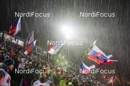 21.12.2018, Nove Mesto, Czech Republic (CZE): Event Feature: fans in the snow on the grand stand - IBU world cup biathlon, sprint women, Nove Mesto (CZE). www.nordicfocus.com. © Manzoni/NordicFocus. Every downloaded picture is fee-liable.