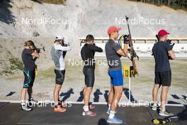 09.10.2018, Ramsau, Austria (AUT): Event Feature: very busy shooting range on lane 14 - Nordic Preparation Week, Ramsau (AUT). www.nordicfocus.com. © Manzoni/NordicFocus. Every downloaded picture is fee-liable.