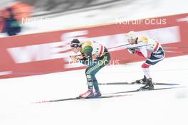 04.01.2018, Oberstdorf, Germany (GER): Janosch Brugger (GER), Sindre Bjoernestad Skar (NOR), (l-r)  - FIS world cup cross-country, tour de ski, mass men, Oberstdorf (GER). www.nordicfocus.com. © Modica/NordicFocus. Every downloaded picture is fee-liable.