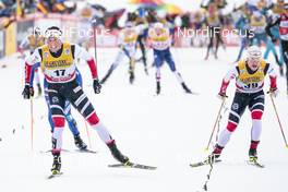 04.01.2018, Oberstdorf, Germany (GER): Emil Iversen (NOR), Sindre Bjoernestad Skar (NOR), (l-r)  - FIS world cup cross-country, tour de ski, mass men, Oberstdorf (GER). www.nordicfocus.com. © Modica/NordicFocus. Every downloaded picture is fee-liable.