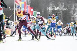 04.01.2018, Oberstdorf, Germany (GER): Andrey Larkov (RUS), Clement Parisse (FRA), Alexey Poltoranin (KAZ), (l-r)  - FIS world cup cross-country, tour de ski, mass men, Oberstdorf (GER). www.nordicfocus.com. © Modica/NordicFocus. Every downloaded picture is fee-liable.