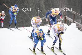 04.01.2018, Oberstdorf, Germany (GER): Jens Burman (SWE), Dietmar Noeckler (ITA), (l-r)  - FIS world cup cross-country, tour de ski, mass men, Oberstdorf (GER). www.nordicfocus.com. © Modica/NordicFocus. Every downloaded picture is fee-liable.