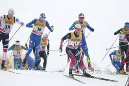 04.01.2018, Oberstdorf, Germany (GER): Sindre Bjoernestad Skar (NOR), Francesco De Fabiani (ITA), Martin Johnsrud Sundby (NOR), Alexey Poltoranin (KAZ), (l-r)  - FIS world cup cross-country, tour de ski, mass men, Oberstdorf (GER). www.nordicfocus.com. © Modica/NordicFocus. Every downloaded picture is fee-liable.