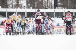 04.01.2018, Oberstdorf, Germany (GER): Alex Harvey (CAN), Sergey Ustiugov (RUS), Dario Cologna (SUI), (l-r)  - FIS world cup cross-country, tour de ski, mass men, Oberstdorf (GER). www.nordicfocus.com. © Modica/NordicFocus. Every downloaded picture is fee-liable.