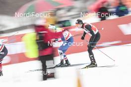 04.01.2018, Oberstdorf, Germany (GER): Andrew Musgrave (GBR), Dario Cologna (SUI), (l-r)  - FIS world cup cross-country, tour de ski, mass men, Oberstdorf (GER). www.nordicfocus.com. © Modica/NordicFocus. Every downloaded picture is fee-liable.