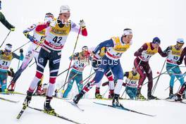 04.01.2018, Oberstdorf, Germany (GER): Didrik Toenseth (NOR), Stanislav Volzhentsev (RUS), Andrey Larkov (RUS), Maurice Manificat (FRA), (l-r)  - FIS world cup cross-country, tour de ski, mass men, Oberstdorf (GER). www.nordicfocus.com. © Modica/NordicFocus. Every downloaded picture is fee-liable.