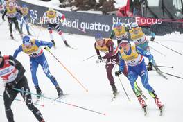 04.01.2018, Oberstdorf, Germany (GER): Francesco De Fabiani (ITA), Alexey Poltoranin (KAZ), Andrey Larkov (RUS), (l-r)  - FIS world cup cross-country, tour de ski, mass men, Oberstdorf (GER). www.nordicfocus.com. © Modica/NordicFocus. Every downloaded picture is fee-liable.