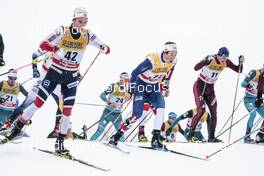04.01.2018, Oberstdorf, Germany (GER): Didrik Toenseth (NOR), Andrew Musgrave (GBR), Andrey Larkov (RUS), (l-r)  - FIS world cup cross-country, tour de ski, mass men, Oberstdorf (GER). www.nordicfocus.com. © Modica/NordicFocus. Every downloaded picture is fee-liable.
