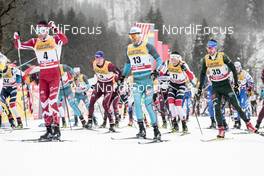 04.01.2018, Oberstdorf, Germany (GER): Alex Harvey (CAN), Maurice Manificat (FRA), Jonas Dobler (GER), Emil Iversen (NOR), (l-r)  - FIS world cup cross-country, tour de ski, mass men, Oberstdorf (GER). www.nordicfocus.com. © Modica/NordicFocus. Every downloaded picture is fee-liable.