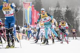 04.01.2018, Oberstdorf, Germany (GER): Maurice Manificat (FRA), Hans Christer Holund (NOR), (l-r)  - FIS world cup cross-country, tour de ski, mass men, Oberstdorf (GER). www.nordicfocus.com. © Modica/NordicFocus. Every downloaded picture is fee-liable.