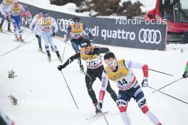 04.01.2018, Oberstdorf, Germany (GER): Finn Haagen Krogh (NOR), Toni Livers (SUI), (l-r)  - FIS world cup cross-country, tour de ski, mass men, Oberstdorf (GER). www.nordicfocus.com. © Modica/NordicFocus. Every downloaded picture is fee-liable.