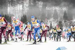 04.01.2018, Oberstdorf, Germany (GER): Martin Jaks (CZE), Giandomenico Salvadori (ITA), Denis Spitsov (RUS), Ivan Yakimushkin (RUS), (l-r)  - FIS world cup cross-country, tour de ski, mass men, Oberstdorf (GER). www.nordicfocus.com. © Modica/NordicFocus. Every downloaded picture is fee-liable.