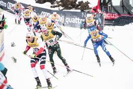 04.01.2018, Oberstdorf, Germany (GER): Niklas Dyrhaug (NOR), Thomas Bing (GER), Giandomenico Salvadori (ITA), (l-r)  - FIS world cup cross-country, tour de ski, mass men, Oberstdorf (GER). www.nordicfocus.com. © Modica/NordicFocus. Every downloaded picture is fee-liable.