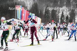 04.01.2018, Oberstdorf, Germany (GER): Sandra Ringwald (GER), Stefanie Boehler (GER), Anastasia Sedova (RUS), Emma Wiken (SWE), (l-r)  - FIS world cup cross-country, tour de ski, mass women, Oberstdorf (GER). www.nordicfocus.com. © Modica/NordicFocus. Every downloaded picture is fee-liable.