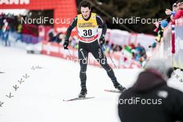 07.01.2018, Val di Fiemme, Italy (ITA): Jonas Baumann (SUI) - FIS world cup cross-country, tour de ski, final climb men, Val di Fiemme (ITA). www.nordicfocus.com. © Modica/NordicFocus. Every downloaded picture is fee-liable.