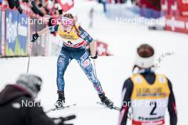 07.01.2018, Val di Fiemme, Italy (ITA): Jessica Diggins (USA) - FIS world cup cross-country, tour de ski, final climb women, Val di Fiemme (ITA). www.nordicfocus.com. © Modica/NordicFocus. Every downloaded picture is fee-liable.