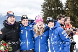 07.01.2018, Val di Fiemme, Italy (ITA): Team USA   - FIS world cup cross-country, tour de ski, final climb women, Val di Fiemme (ITA). www.nordicfocus.com. © Modica/NordicFocus. Every downloaded picture is fee-liable.