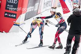 07.01.2018, Val di Fiemme, Italy (ITA): Heidi Weng (NOR), Jessica Diggins (USA), (l-r)  - FIS world cup cross-country, tour de ski, final climb women, Val di Fiemme (ITA). www.nordicfocus.com. © Modica/NordicFocus. Every downloaded picture is fee-liable.