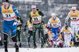 06.01.2018, Val di Fiemme, Italy (ITA): Sebastian Eisenlauer (GER), Oskar Svensson (SWE), (l-r)  - FIS world cup cross-country, tour de ski, mass men, Val di Fiemme (ITA). www.nordicfocus.com. © Modica/NordicFocus. Every downloaded picture is fee-liable.