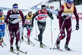 06.01.2018, Val di Fiemme, Italy (ITA): Dario Cologna (SUI), Sergey Ustiugov (RUS), Martin Johnsrud Sundby (NOR), Alexander Bolshunov (RUS), (l-r)  - FIS world cup cross-country, tour de ski, mass men, Val di Fiemme (ITA). www.nordicfocus.com. © Modica/NordicFocus. Every downloaded picture is fee-liable.