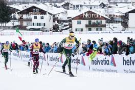 06.01.2018, Val di Fiemme, Italy (ITA): Ivan Yakimushkin (RUS), Andreas Katz (GER), (l-r)  - FIS world cup cross-country, tour de ski, mass men, Val di Fiemme (ITA). www.nordicfocus.com. © Modica/NordicFocus. Every downloaded picture is fee-liable.