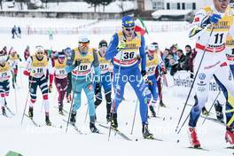 06.01.2018, Val di Fiemme, Italy (ITA): Niklas Dyrhaug (NOR), Maurice Manificat (FRA), Dietmar Noeckler (ITA), (l-r)  - FIS world cup cross-country, tour de ski, mass men, Val di Fiemme (ITA). www.nordicfocus.com. © Modica/NordicFocus. Every downloaded picture is fee-liable.