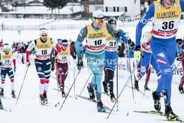 06.01.2018, Val di Fiemme, Italy (ITA): Niklas Dyrhaug (NOR), Maurice Manificat (FRA), (l-r)  - FIS world cup cross-country, tour de ski, mass men, Val di Fiemme (ITA). www.nordicfocus.com. © Modica/NordicFocus. Every downloaded picture is fee-liable.