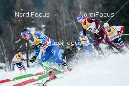06.01.2018, Val di Fiemme, Italy (ITA): Alexey Poltoranin (KAZ), Andrey Larkov (RUS), (l-r)  - FIS world cup cross-country, tour de ski, mass men, Val di Fiemme (ITA). www.nordicfocus.com. © Modica/NordicFocus. Every downloaded picture is fee-liable.