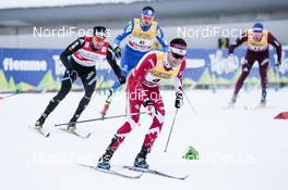 06.01.2018, Val di Fiemme, Italy (ITA): Alex Harvey (CAN), Dario Cologna (SUI), Alexey Poltoranin (KAZ), (l-r)  - FIS world cup cross-country, tour de ski, mass men, Val di Fiemme (ITA). www.nordicfocus.com. © Modica/NordicFocus. Every downloaded picture is fee-liable.