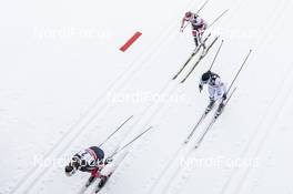 06.01.2018, Val di Fiemme, Italy (ITA): Heidi Weng (NOR), Krista Parmakoski (FIN), Teresa Stadlober (AUT), (l-r)  - FIS world cup cross-country, tour de ski, mass women, Val di Fiemme (ITA). www.nordicfocus.com. © Modica/NordicFocus. Every downloaded picture is fee-liable.